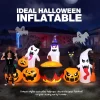 Ayieyill 8.5FT Halloween Inflatables Pumpkin Ghost Family with Built-in LED Lights, Halloween Blow up Yard Decorations