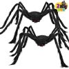 Ayieyill Spider Halloween Decorations Outdoor, 5FT Scary Giant Spider for Halloween Yard Decorations, Haunted House Prop