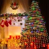 AYktou Christmas Tree Lights 6.56ft 16 Lines LED Waterfall Lights Waterproof Xmas Tree Topper Lights with Remote and USB
