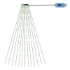 AYktou Christmas Tree Lights 6.56ft 16 Lines LED Waterfall Lights Waterproof Xmas Tree Topper Lights with Remote and USB