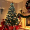 AYktou Christmas Tree Lights 6.56ft 16 Lines LED Waterfall Lights Waterproof Xmas Tree Topper Lights with Remote and USB