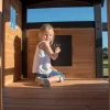 Backyard Discovery Canyon Creek Cedar Wood Swing Set With 8-Foot Wave Slide, Clubhouse And Play Kitchen