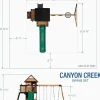 Backyard Discovery Canyon Creek Cedar Wood Swing Set With 8-Foot Wave Slide, Clubhouse And Play Kitchen