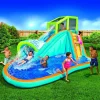 Banzai Inflatable Water Slide & Pool Combo, 14 Ft L x 8 Ft H - Sprinkler Wave And Water Wall