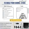 Sonret Barrel Wood Stove Kit for 30-55 Gallon Drums - Kit C