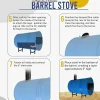 Sonret Barrel Wood Stove Kit for 30-55 Gallon Drums - Kit C