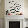 Bats Wall Decorations, Black, 68 Pieces, Halloween by Way To Celebrate
