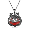 Beautlace 925 Sterling Silver Skull Jewelry Set, Halloween Skeleton Skull Pendant Necklace/Drop Dangle Earrings Gothic V