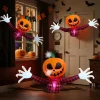 BeePrincess 5 FT Halloween Inflatable Pumpkin Ghost – Outdoor LED Blow-Up Decoration with Giant Arms, Light-Up Eyes, Wat
