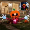 BeePrincess 5 FT Halloween Inflatable Pumpkin Ghost – Outdoor LED Blow-Up Decoration with Giant Arms, Light-Up Eyes, Wat