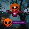 BeePrincess 5 FT Halloween Inflatable Pumpkin Ghost – Outdoor LED Blow-Up Decoration with Giant Arms, Light-Up Eyes, Wat