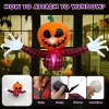 BeePrincess 5 FT Halloween Inflatable Pumpkin Ghost – Outdoor LED Blow-Up Decoration with Giant Arms, Light-Up Eyes, Wat