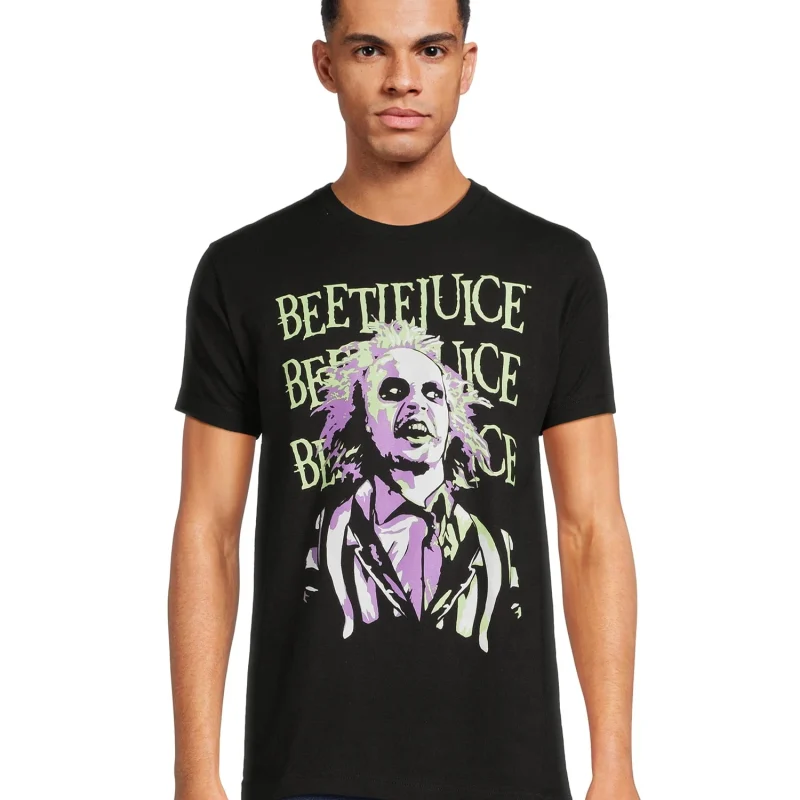 Beetlejuice Men's and Big Men's Graphic Tee with Short Sleeves