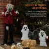 Best Choice Products 5ft Standing Werewolf, Howling Hudson Halloween Animatronic w/ Pre-Recorded Phrases, LED Eyes