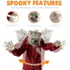 Best Choice Products 5ft Standing Werewolf, Howling Hudson Halloween Animatronic w/ Pre-Recorded Phrases, LED Eyes