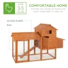Best Choice Products 80in Wooden Chicken Coop Multi-Level Hen House With Wire Fence