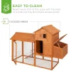 Best Choice Products 80in Wooden Chicken Coop Multi-Level Hen House With Wire Fence