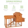 Best Choice Products 80in Wooden Chicken Coop Multi-Level Hen House With Wire Fence