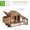 Best Choice Products Mobile Fir Wood Chicken Coop Tractor, 70in, Wheels, 2 Doors, Nest Box, Removable Tray
