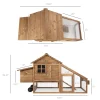 Best Choice Products Mobile Fir Wood Chicken Coop Tractor, 70in, Wheels, 2 Doors, Nest Box, Removable Tray