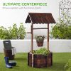 Best Choice Products Rustic Wooden Wishing Well Planter With Hanging Bucket - 21.5 x 21.5 x 45.5 in