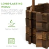 Best Choice Products Rustic Wooden Wishing Well Planter With Hanging Bucket - 21.5 x 21.5 x 45.5 in