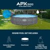 Bestway Above Ground Pool Set, 18 ft x 52 in, Dark Marble - APX 365