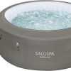 Bestway SaluSpa Miami Inflatable Hot Tub Spa, 71 x 26 in, 2-4 Person, Black - 60104E