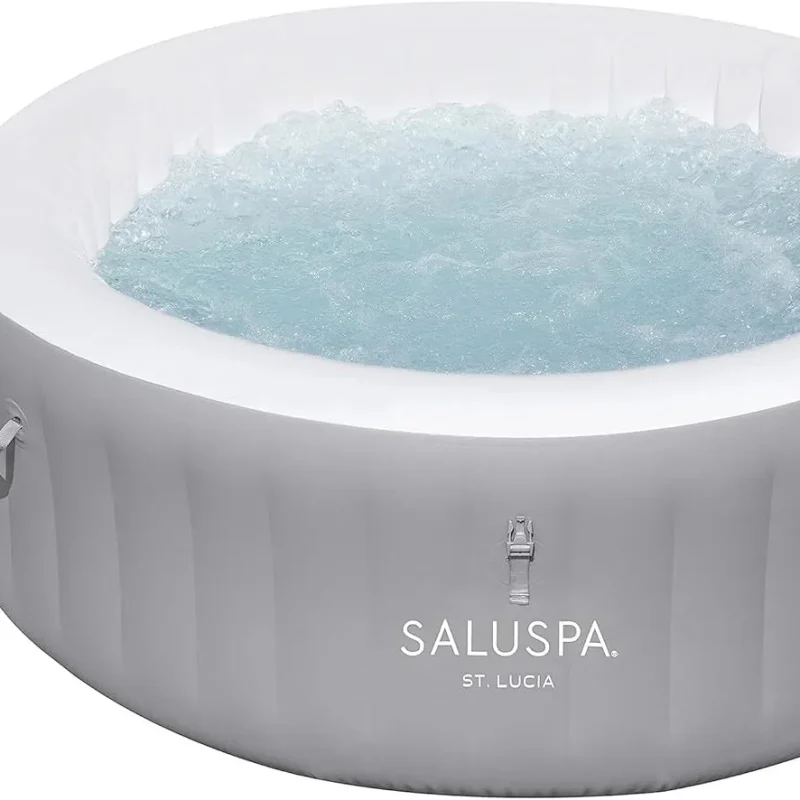 Bestway SaluSpa Miami Inflatable Hot Tub Spa, 71 x 26 in, 2-4 Person, Black - 60104E