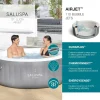Bestway SaluSpa Miami Inflatable Hot Tub Spa, 71 x 26 in, 2-4 Person, Black - 60104E