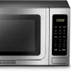 BLACK+DECKER 1.4 Cu Ft 1000 Watt Countertop Microwave Oven, Stainless Steel