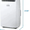BLACK+DECKER 14,000 BTU Portable Air Conditioner For Rooms Up To 700 Sq. Ft. - White