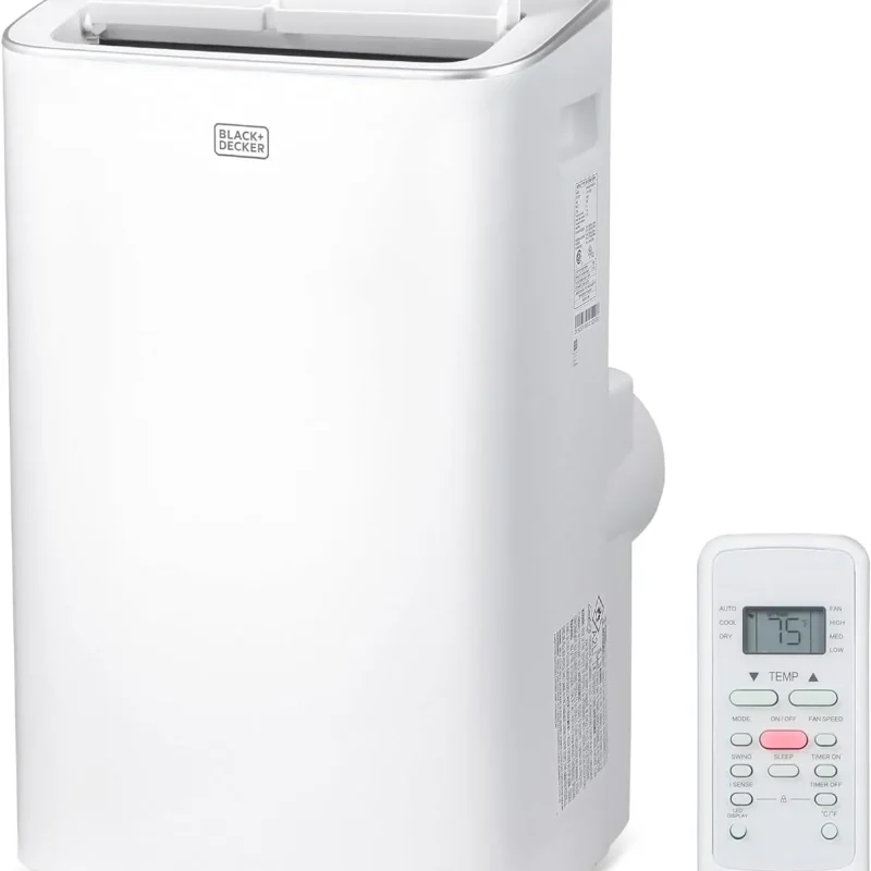 BLACK+DECKER Smart Portable Air Conditioner, 12,000 BTU, Rooms Up To 550 Sq. Ft., White - BPACT08NM