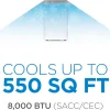 BLACK+DECKER Smart Portable Air Conditioner, 12,000 BTU, Rooms Up To 550 Sq. Ft., White - BPACT08NM