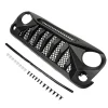 Black Front Grille With LED Off-Road Lights For 07-18 Jeep Wrangler JK - Mars Grille