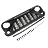 Black Front Grille With LED Off-Road Lights For 07-18 Jeep Wrangler JK - Mars Grille