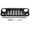 Black Front Grille With LED Off-Road Lights For 07-18 Jeep Wrangler JK - Mars Grille