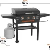 Blackstone 28-Inch 3-Burner Griddle With Hood - XL Flat Top Outdoor Grill Kit