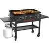 Blackstone 4-Burner 36 in Griddle Cooking Station With Side Shelves