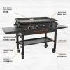 Blackstone 4-Burner 36 in Griddle Cooking Station With Side Shelves