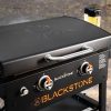 BLACKSTONE Original 28 inch Griddle With Integrated Protective Hood And Counter Height Side Shelves, Powder Coated Steel