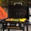BLACKSTONE Original 28 inch Griddle With Integrated Protective Hood And Counter Height Side Shelves, Powder Coated Steel