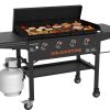 Blackstone Original Outdoor Griddle 4-Burner 36 inch Flat Top Grill With Hard Cover - Black