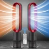 Bladeless Space Heater And Fan Combo With Thermostat And IPX4 Water Resistance