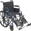 Blue Racing-Style Wheelchair With Swing-Away Footrests, 18 Inches - 530-1-G