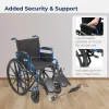 Blue Racing-Style Wheelchair With Swing-Away Footrests, 18 Inches - 530-1-G