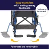 Blue Racing-Style Wheelchair With Swing-Away Footrests, 18 Inches - 530-1-G