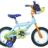 Bluey 12-Inch Kids' BMX Bike With Steel Frame, Coaster Brake, Training Wheels And Plush Carry Bag - Ages 3-5
