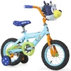 Bluey 12-Inch Kids' BMX Bike With Steel Frame, Coaster Brake, Training Wheels And Plush Carry Bag - Ages 3-5