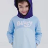 Bluey Toddler Boy or Girl Cosplay Fleece Hooded Sweatshirt Blue